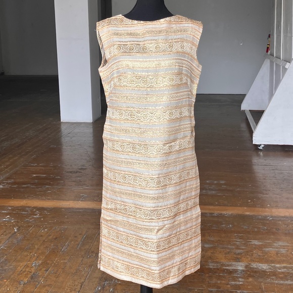 Custom made gold and metallic gold thread tunic top - Picture 1 of 11